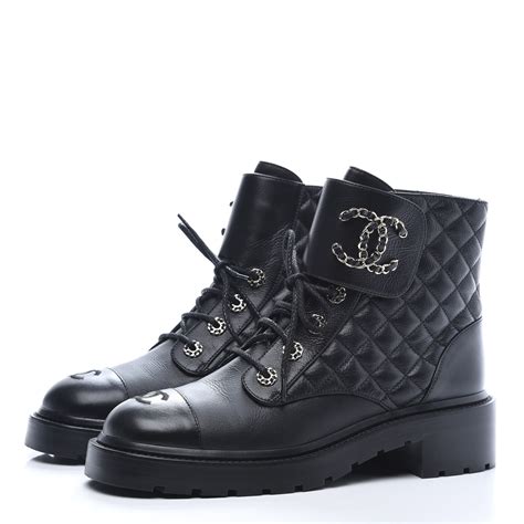 chanel quilted combat boots 2019|chanel combat boot 2021.